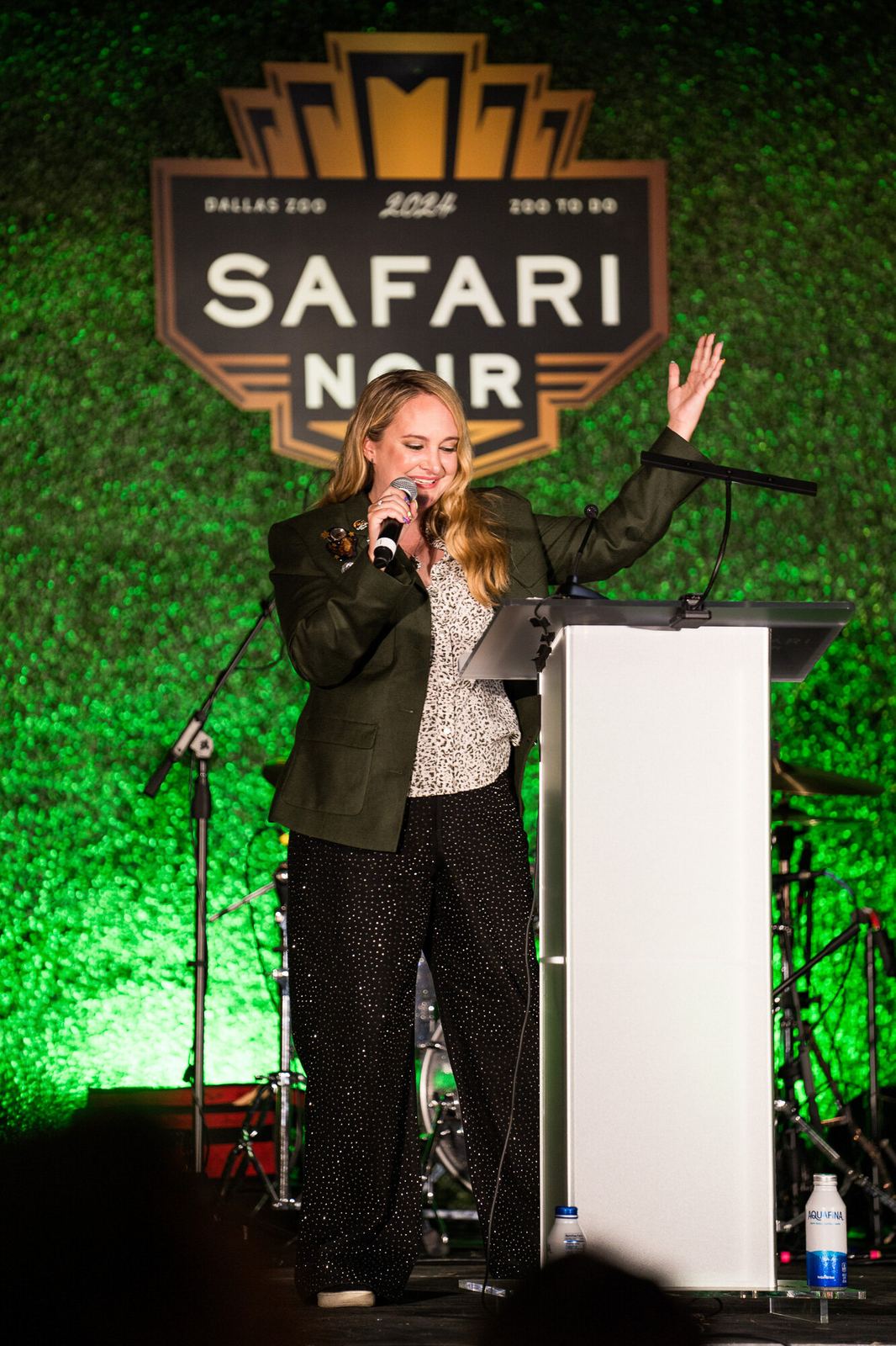 Speaker at the podium during a nonprofit gala